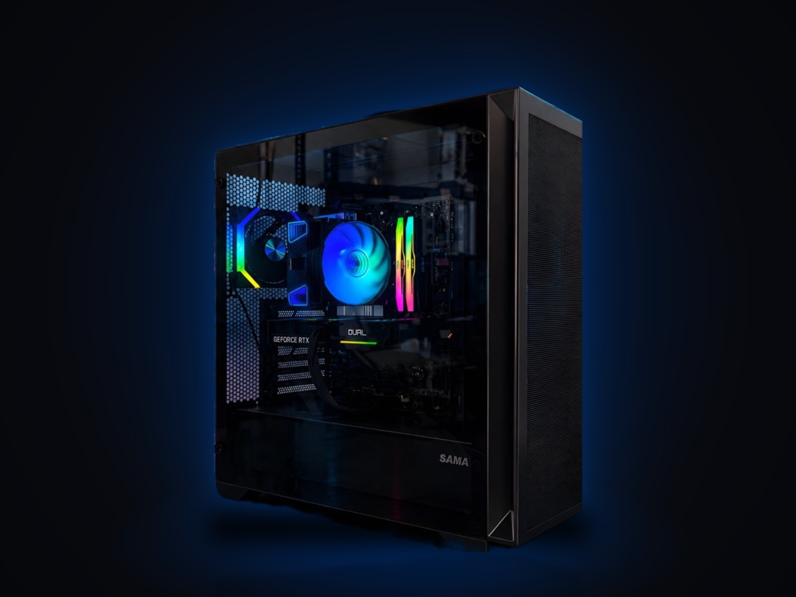 Игровой ПК Ryzen 7 8700F, RTX 5060 Ti 8 ГБ, 32 ГБ DDR5, SAMA Black