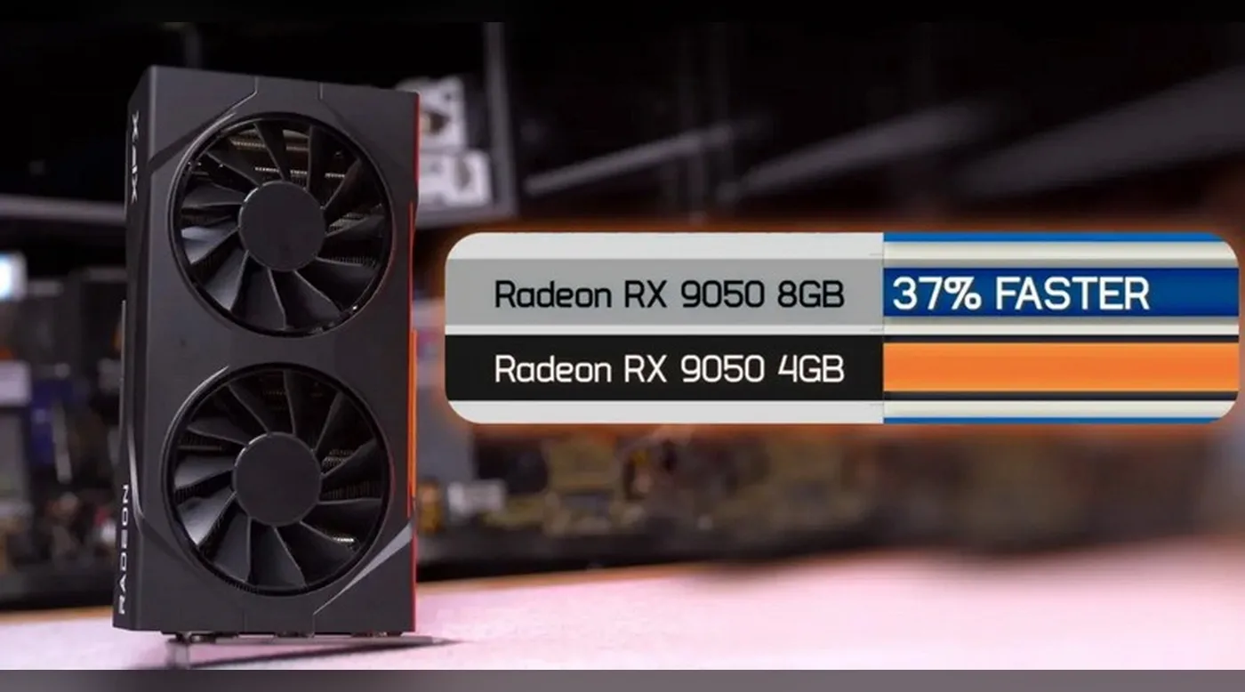 Radeon RX 9050 с 4 ГБ: почему она медленнее версии с 8 ГБ